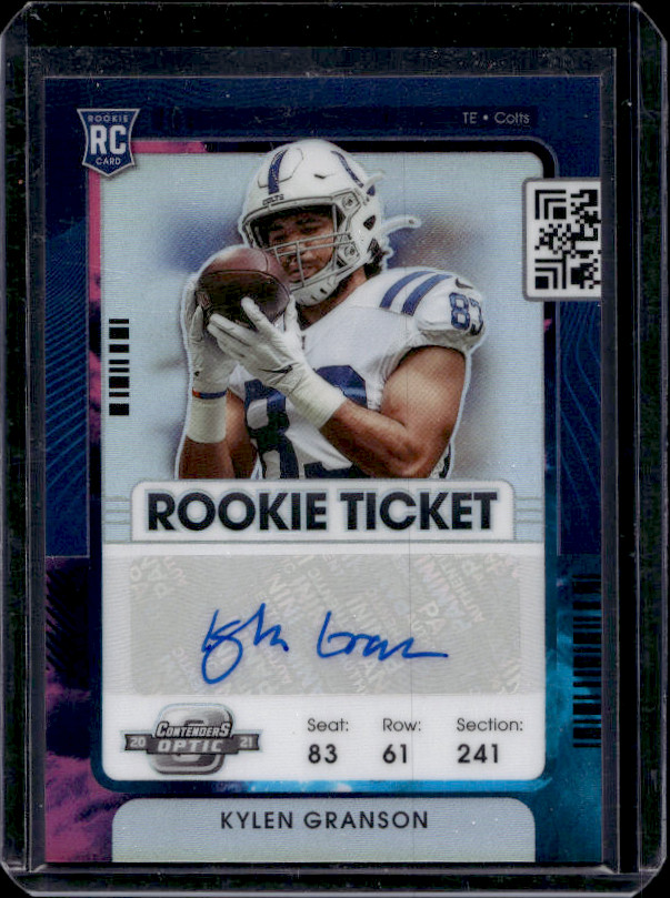 Kylen Granson Panini Contenders Optic #178 Autograph Nebula