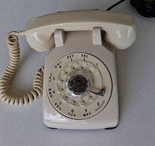 Western Electric Ivory 500 Rotary Dial 1957 Desk Phone Telephone G3 Bell System