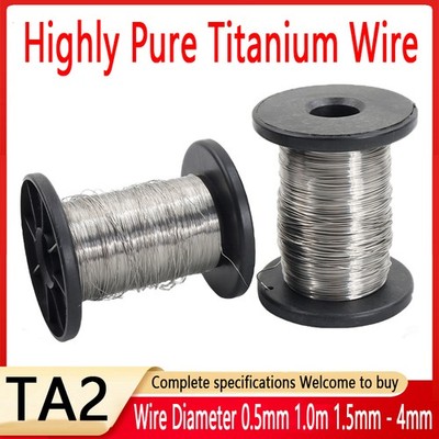 Hochreiner Titandraht Durchmesser 0,5 mm - 4 mm verschiedene Längen Ti TA2 Metalldrähte
