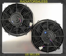 NEW ALUMINUM RADIATOR FAN SHROUD W/ 10" FANS 67 68 69 CHEVY CAMARO 21" CORE