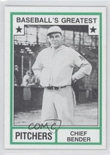 1982 TCMA Baseball's Greatest Pitchers Tan Back Chief Bender #1982-45 HOF 0u7