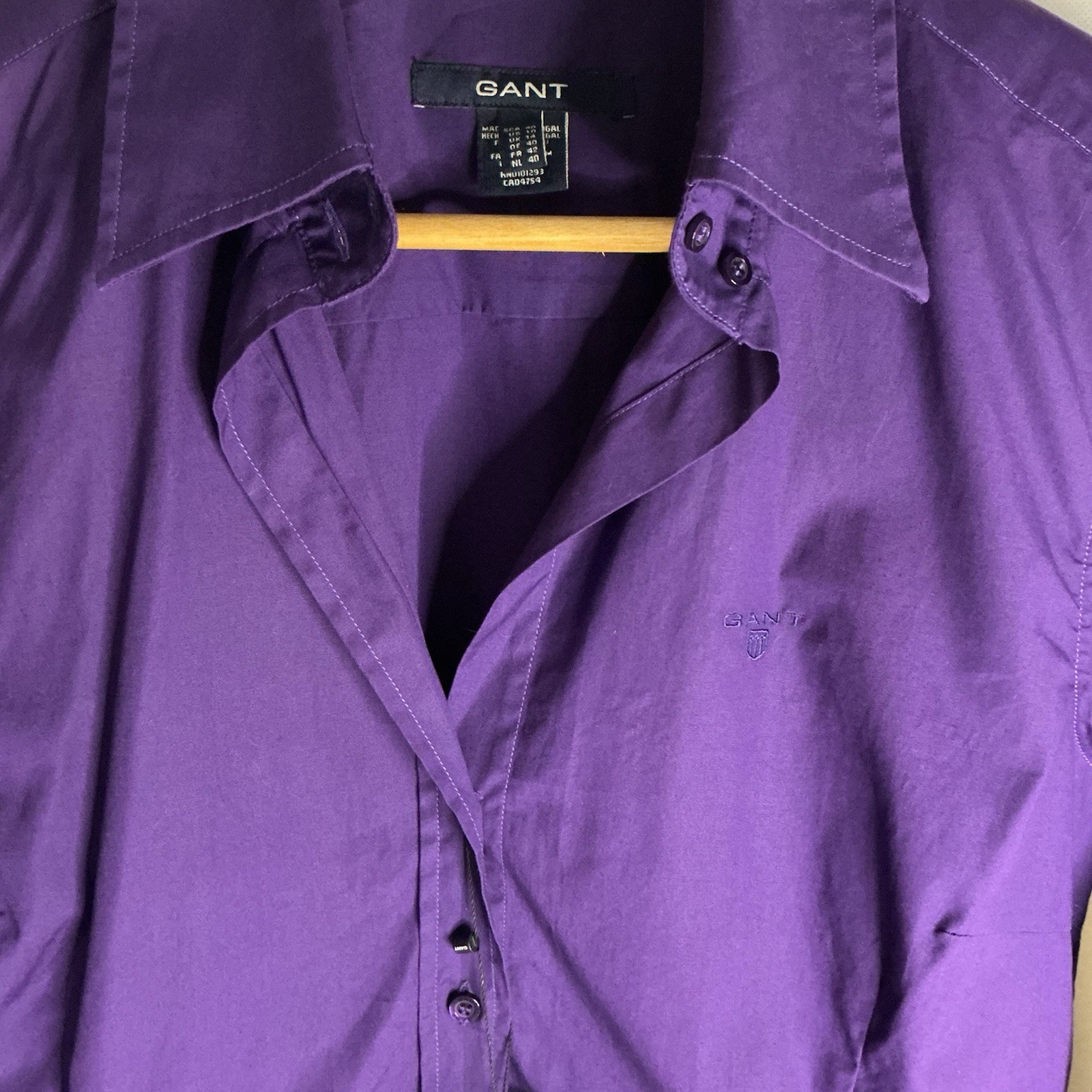 NWT Women’s Gant Shirt Purple Fitted Smart Size UK 14 - Lovely Shirt Long image 5