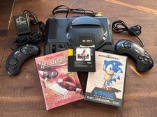 Sega Mega Drive Console Bundle - 2 Controllers, Cables & 3 Games - Fully Working