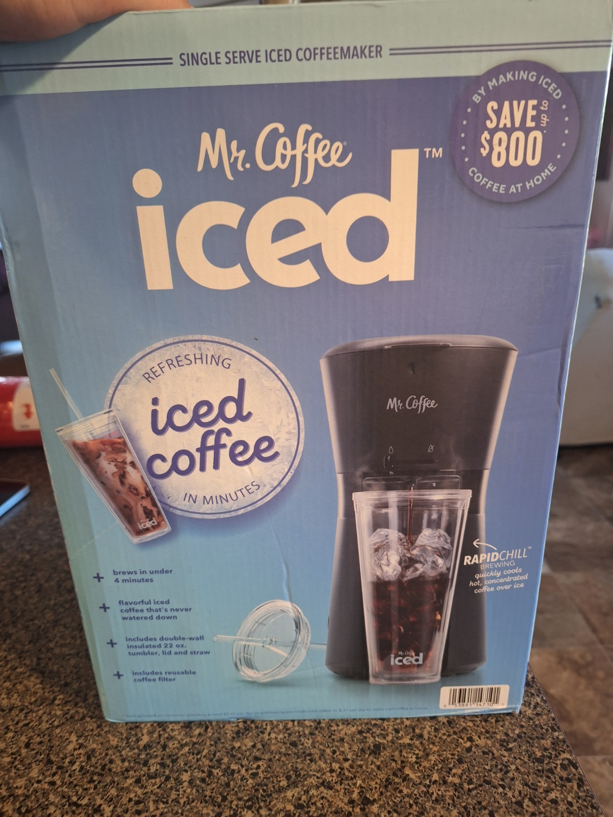 Black Rapidchill Reusable Filter 22oz Tumbler