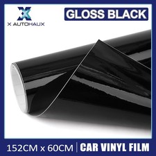 Gloss Black Car Vinyl Wrap Sheet Film Sticker Bubble Free Self Adhesive 152x60cm