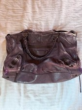 Balenciaga City Bag In Purple Vintage Pre Owned