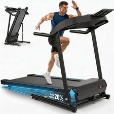 4.5HP Treadmill Auto Incline Folding Running Machine Home Gym Heavy Duty 400Lbs