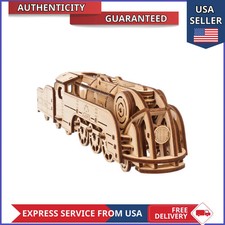UGEARS Mini Locomotive 3D Wooden Puzzles for Adults - Wood Models