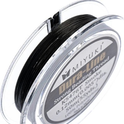 Miyuki Dura-line Stark Perlenstickerei Faden 50m Rauchgrau 0,12mm Schmuckherstellung