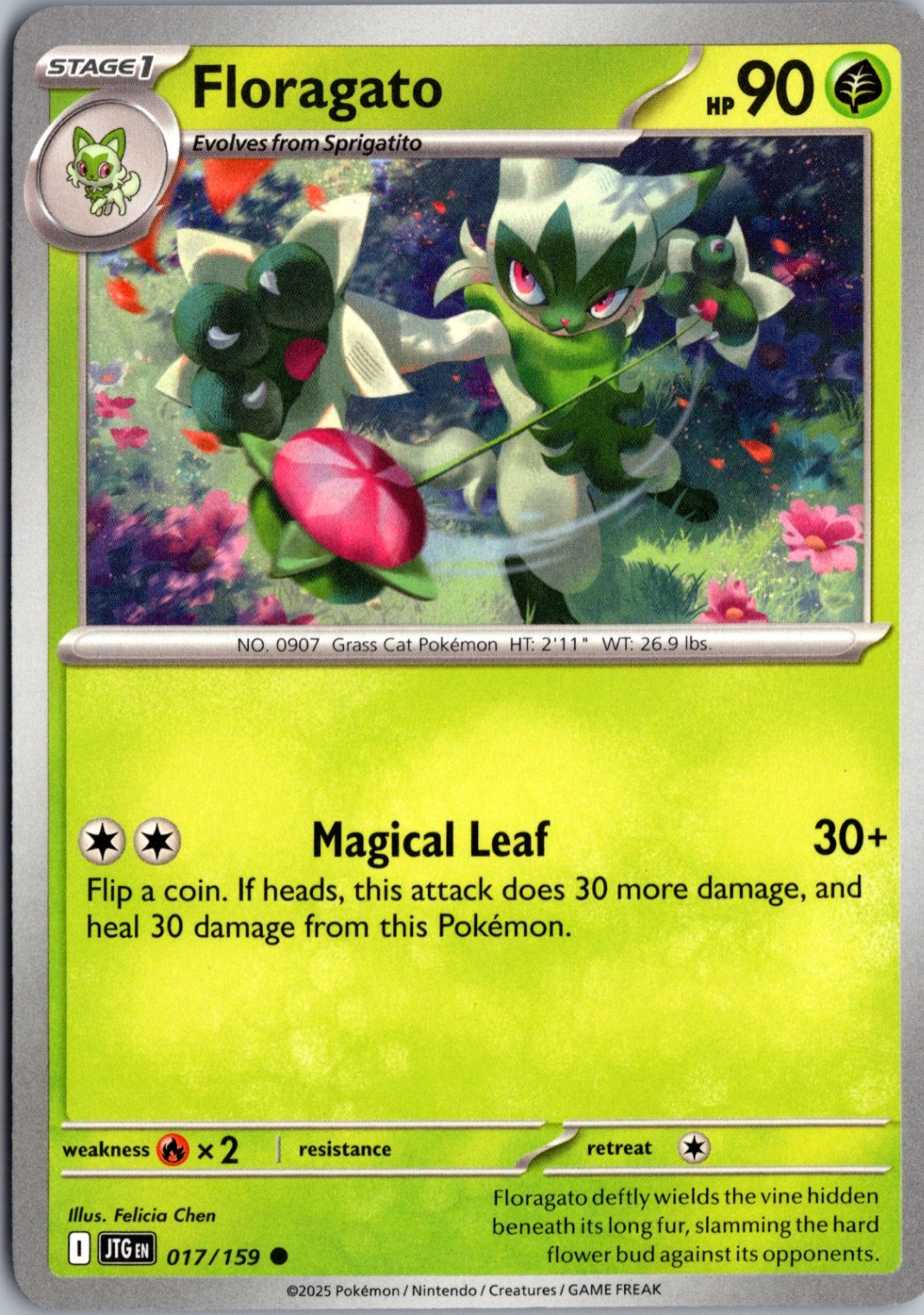 Floragato Normal Common SV09: Journey Together 017/159 NM