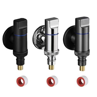 Quick Opening Angle Valve Water Stop Stainless Steel Washing Machine Faucet