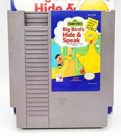 NES Sesame Street: Big Bird's Hide & Speak Complete In Box *Cart Discoloration*