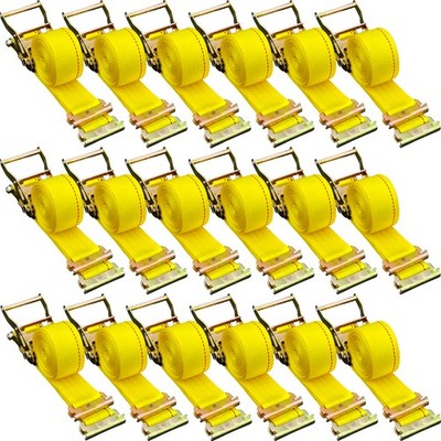 Uimoso 18 Pack 2'' x 15' E-Track Ratchet Tie Down Strap 4000lbs Breaking Strength