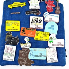 VTG 70's Square Dancing Club Pins Pinbacks Buttons Ding-A-Ling Boot Seelhoefers