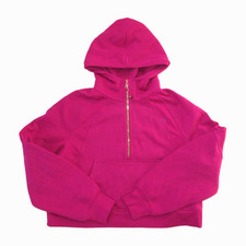 NWT Lululemon Scuba Oversized Half Zip Hoodie Ripened Raspberry Sweatshirt XS/S