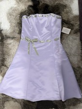 NWT deadstock Jessica McClintock Gunne Sax Y2K strapless lavender dress 13 14