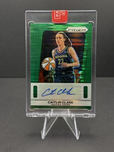 2025 Panini WNBA Prizm Caitlin Clark #TB-CC Green Pulsar Signatures Auto /25