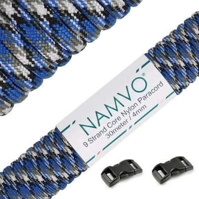 100 Feet, 9 Inner Strands, Strong Breaking Strength, 4mm Diameter 550 Paracord M