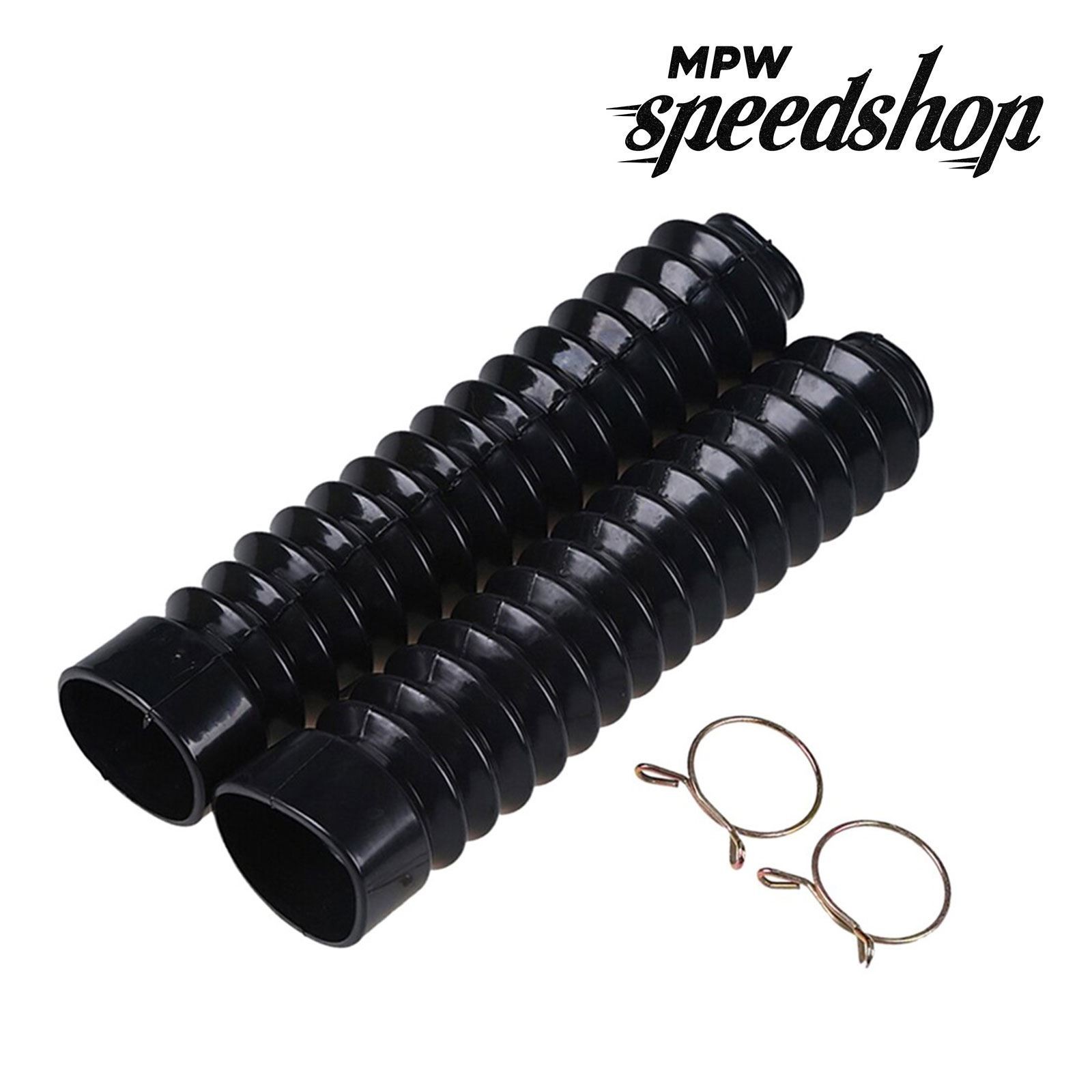 Motorcycle Front Fork Gaiters 205mm - Black