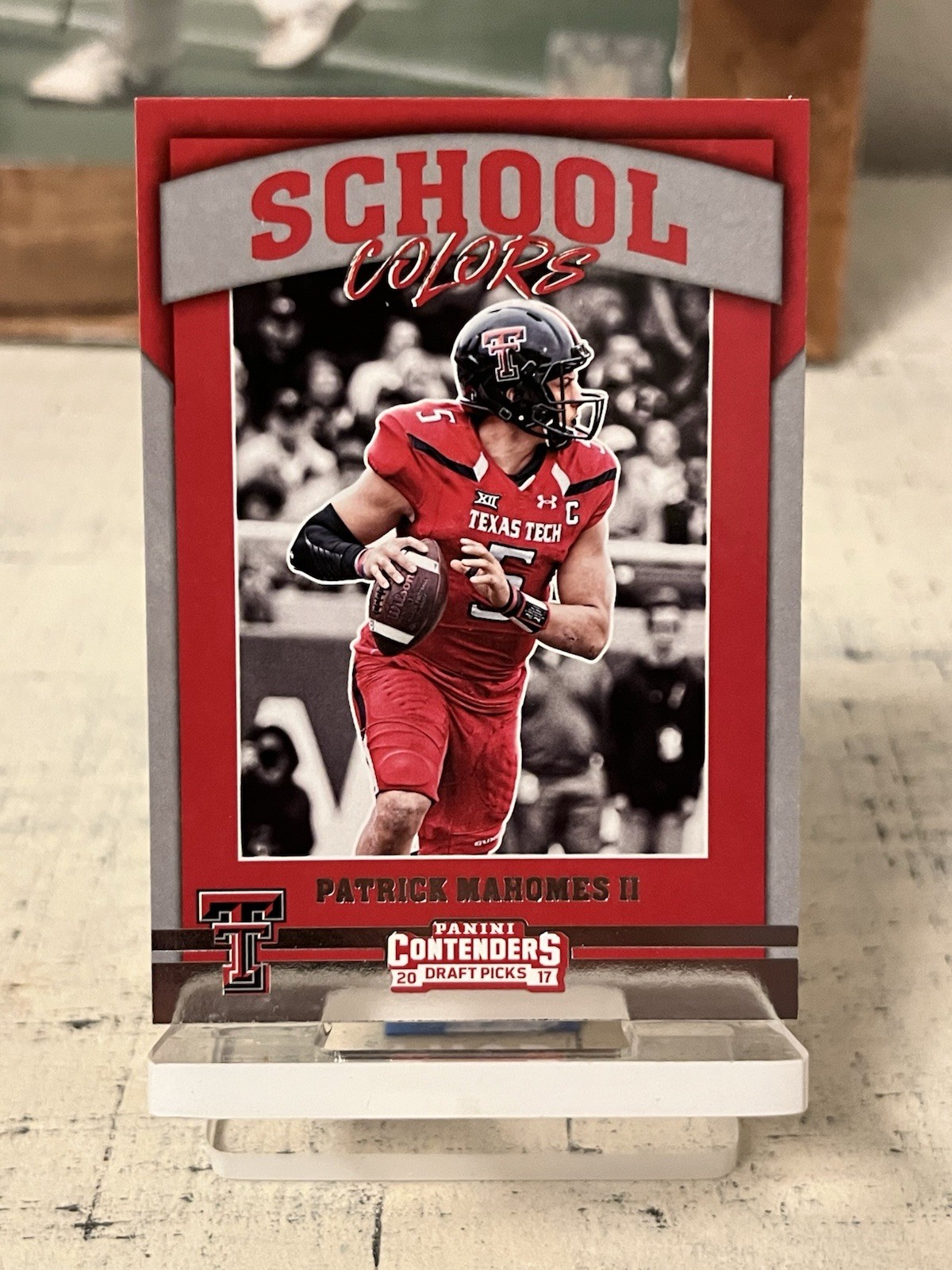 2017 Panini Contenders Draft Picks - School Colors Patrick Mahomes II #15 (RC)