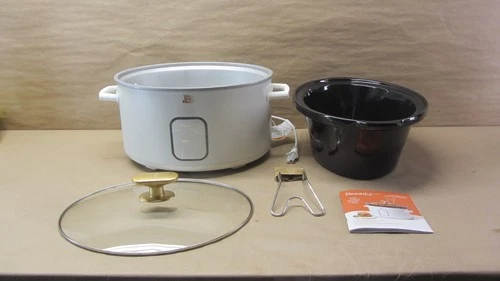 Beautiful 6 Qt Programmable Slow Cooker, White Icing by Drew Barrymore