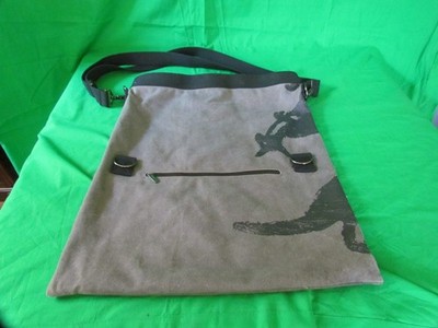 Kangol Hats Brand B081BC Canvas Roll Top Messenger Shoulder Bag Nice Condition