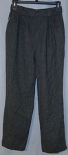 Vintage Michelle Stuart Wool Womens Pleated High Rise Trouser Pants Size 10 Gray