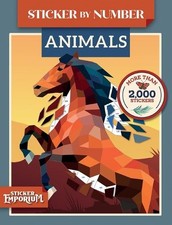 Parragon Books Sticker by Number Animals Paperback  UK IMPORT 