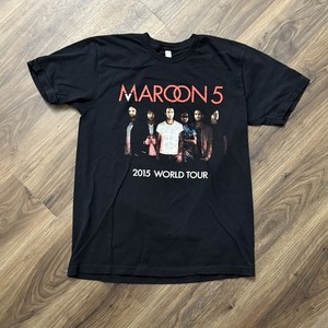 MAROON5 マルーンファイブ 2015 WORLD TOUR T-Shirt MAROON5 マルーンファイブ 2015 WORLD TOUR T-Shirt Maroon 5 Band Tee