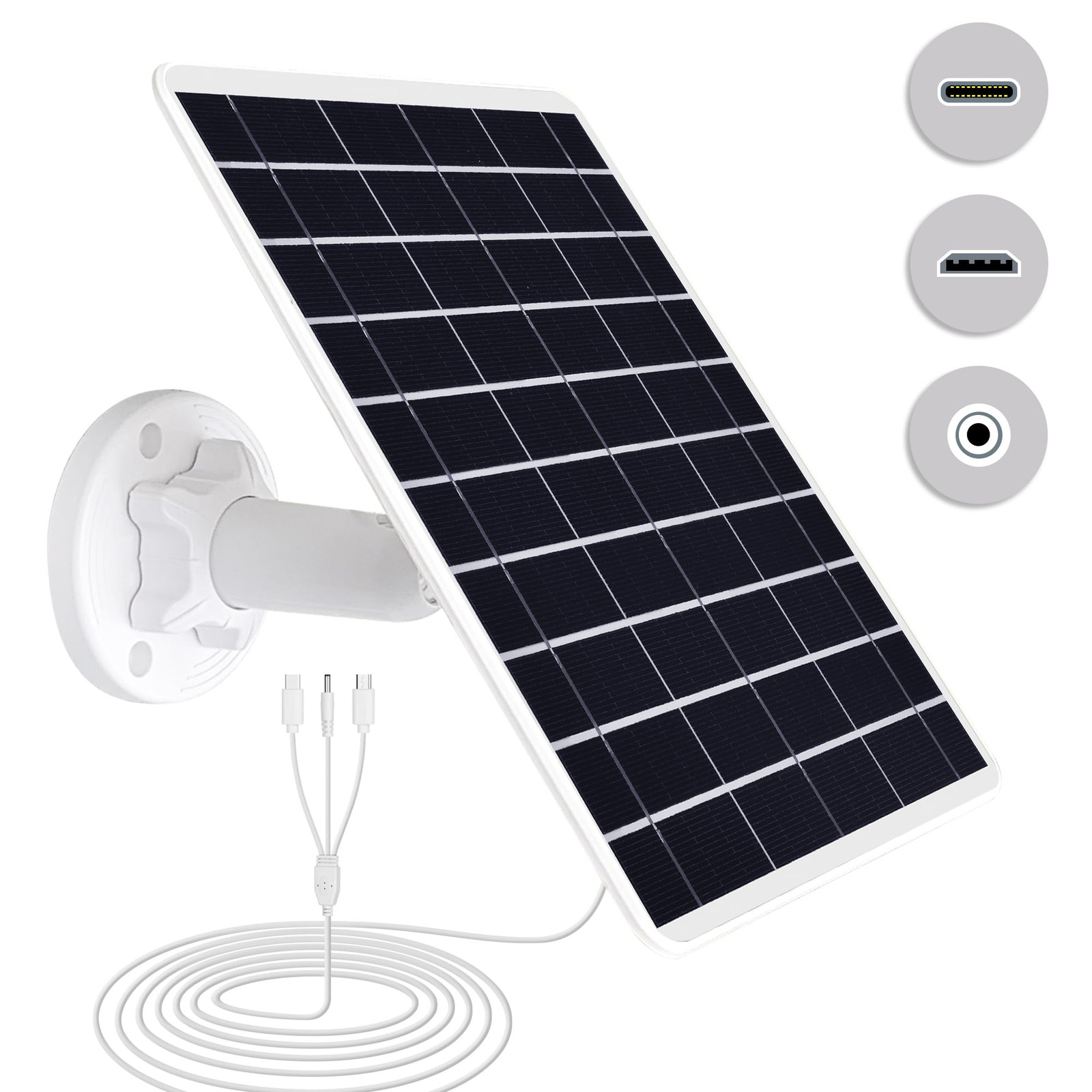 8W Solar Panel with SANYO 13200mAh Battery for Outdoor Security Cameras
