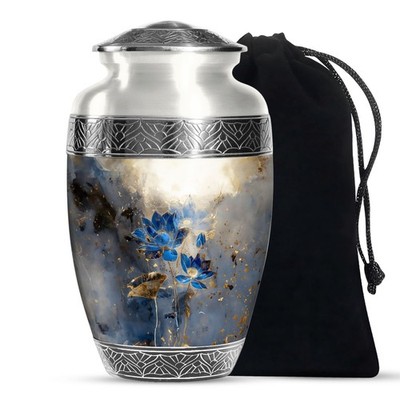 Lotus Bloom Burial Urns for Ashes Adult Mom & Father (10 Inch)