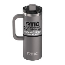 Taza de viaje RTIC 20 oz Road Trip con tapa y asa, forrada de cerámica, aislante,...