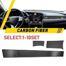 Interior 3-30x Center Dashboard Cover Trim Fits 2016-21 Honda Civic Carbon Fiber Interior 3-30x Center Dashboard Cover Trim Fits 2016-21 Honda Civic Carbon Fiber
