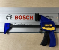 Bosch Track Adapter Pieces for 2 Irwin Quick-Grips - Does not include clamps.