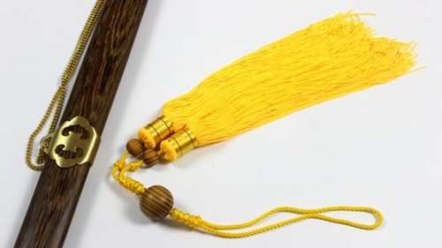 Tai Chi Sword Tassel Wood Bead For Matial Arts Sword Samurai Sword Katana 55cm - Picture 3 of 6