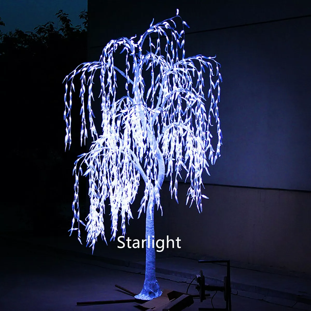 7ft White LED Christmas Tree with Simulation Natural Trunk Willow