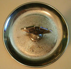 Knights of Columbus Ashtray-Crest of K Of C Shown-Chrome-Made in USA — photo 6