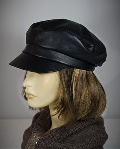 leather captain hat