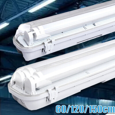 LED Röhren Feuchtraumleuchte Deckenleuchte Werkstatt Garage Lampe 60/120/150cm