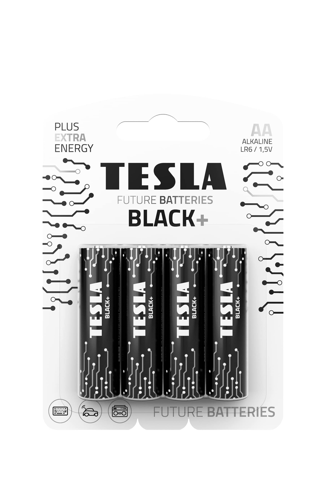 Batteries Black+ AA Maximum Power Alkaline Batteries, 10- Year Shelf Life, A ...-image