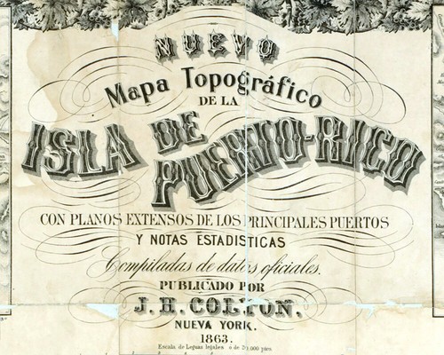 1863 Map of Puerto Rico - Picture 2 of 3