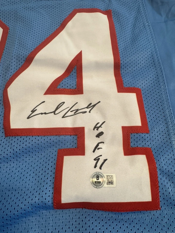 CAMISETA FIRMADA POR EARL CAMPBELL INSCRITA "HOF 91" Foto 4 de 4