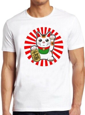 T-Shirt Maneki-Neko japanische Glückskatze chinesisch cool Geschenk M253