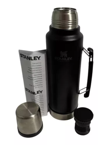 New Uline Stanley Legendary Classic Vacuum Thermos Bottle 1.5qt 1.4L Black 48oz