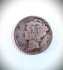 1936 Mercury Dime Silver No Mint Mark Winged Mercury - Rare Coin