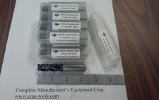 1/2" M42 cobalt 4 flt end mills Tialn coated 10pc for $139.00 #1009-COT-12-new