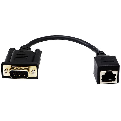 RJ45 to VGA Female Male Cat5e 6 Ethernet LAN Console Cable for Multimedia Video - 第 4/6 張圖片