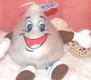 Hershey Park Candy Hershey's Chocolate Kisses Silver Stuffed Plush Stuffed Toy | eBay
