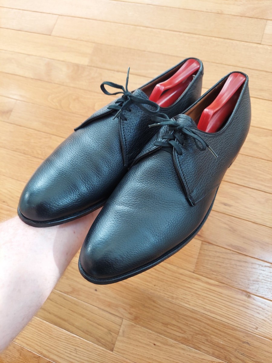 Vintage Florsheim 21693 The Chevron Black Dolce Calf Plain Toe
