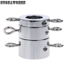 Magnetic Lock Metal Scrotum Ball Stretcher Weight Ring Restraint Stainles Steel